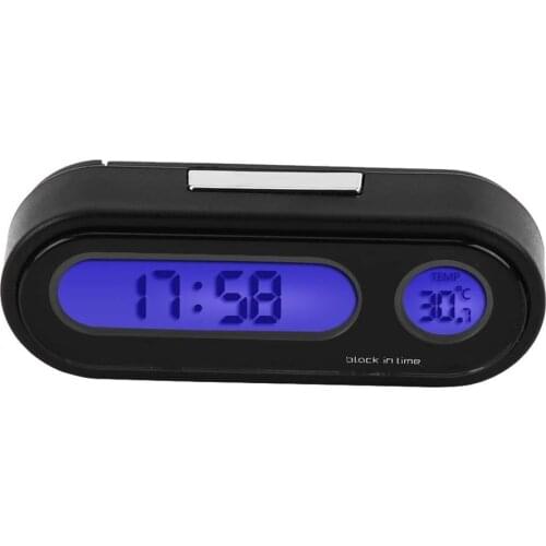 Car-Styling 2 in 1 Car Automobile Digital Clock Auto Watch Automotive Thermometer Hygrometer Decoration Ornament Clock In Car