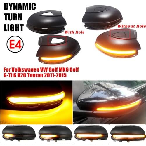 For Volkswagen VW Golf 6 MK6 GTI R32 2008-2014 Dynamic Turn Signal Light LED Side Wing Rearview Mirror Indicator