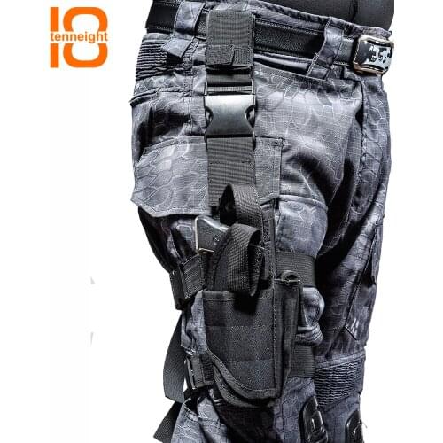 TENNEIGHT Outdoor Hunting Accessories Multi-Function Tactical Gun Holster Thigh Leg Bag Nylon Military Pistol Holster Leg bag