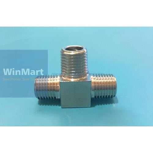 304 Stainless Steel 1/4" Male Tee 3 Way Pipe Fitting Water Gas Oil