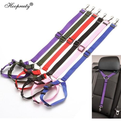 Universal Practical Safety Seat Belts For Dogs Cats Ajustable Strong Nylon Rope Leash For Car Seat Headrest Pet Outdoor Supply