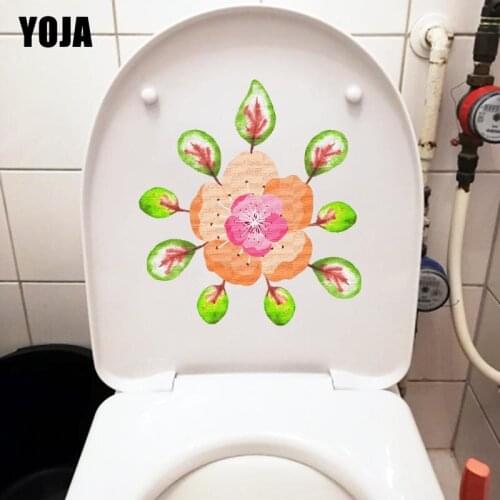 YOJA 19.8*22CM Hand Painted Noise Flower Fashion Bedroom Wall Sticker Decal Toilet WC Decor T1-0828