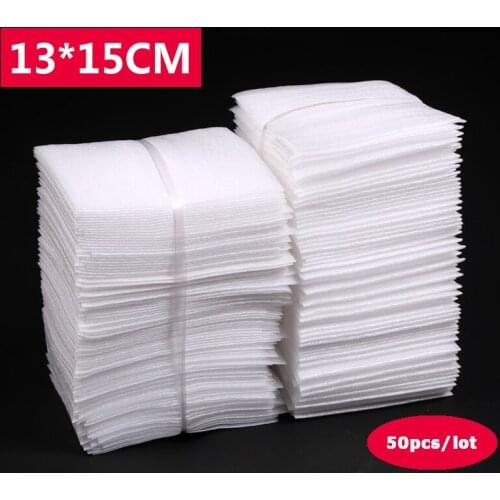 13*15cm (5.12*5.9 inch) 0.5mm 50Pcs Protective EPE Foam Insulation Foam Sheet Cushioning Packaging Pouches Packing Material