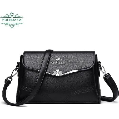 Ladies Leather Crossbody Bags 2021 Fashion Sac A Main Ladies Shoulder Bag Ladies Handbags And Wallets Match Long Shoulder Straps