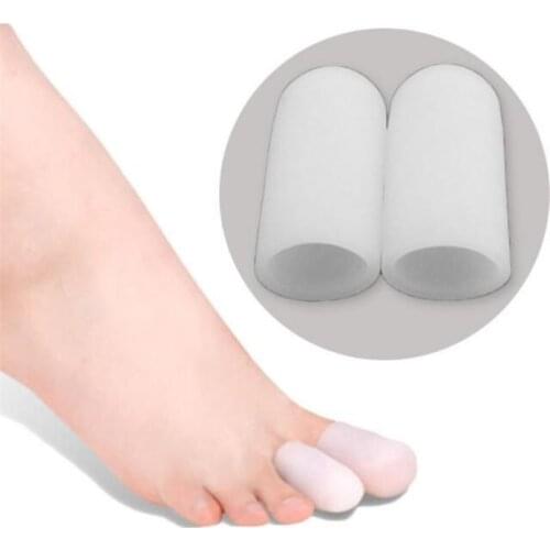 1pairs Silicone Toe Sleeve Gel Toe Cap Cover Protector for Corn Blisters Bunion Massager Pain Relief Finger Gel Tube
