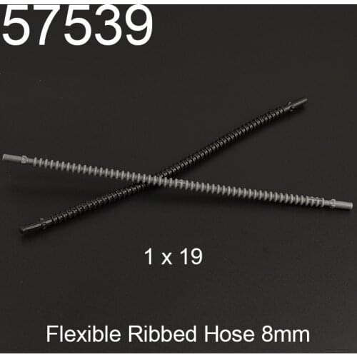 10PCS 57539 Flexible Ribbed Hose 8mm 1x19 Building Block Bricks Accessories Parts MOC DIY Education Build Toys