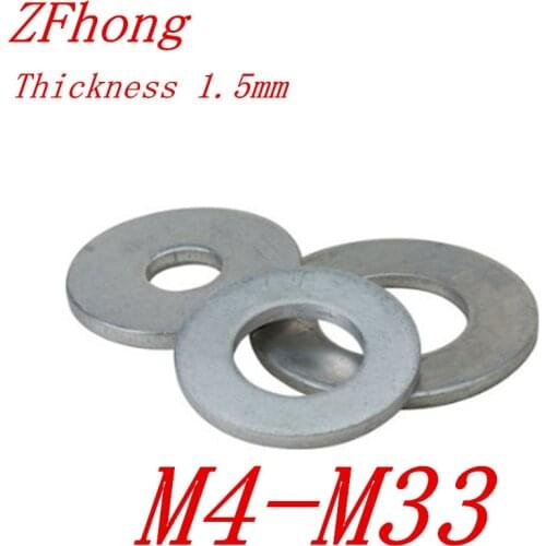 100pcs/lot M4 M5 M6 M7 M8 M10 M12 M14 M16 M17 M18 M20 aluminum flat sealing washer gasket thickness 1.5mm