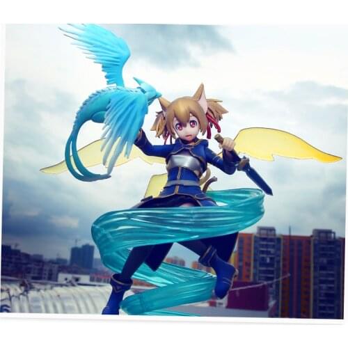 18cm Funny Knights Anime Sword Art Online II Silica ALO ver. 1/8 PVC Figure Figurine Resin Collection Model Toy Gifts