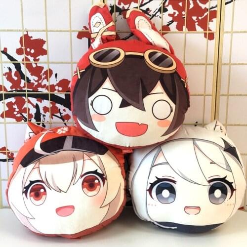 Anime New Game Genshin Impact Paimon Klee Amber Hand Warmer Throw Pillow Cushion Warm Winter Cartoon Plush Toys 46*43*18cm