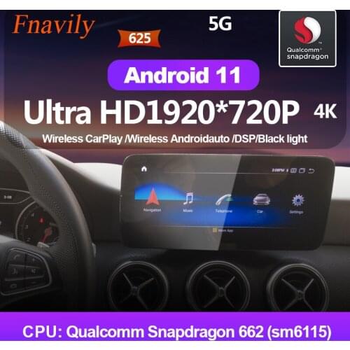 Fnavily Android 11 Car Radio For MERCEDES-BENZ A Class CLA GLA W176 A160 A180 A200 A200 A250 NTG5.0 Dvd navigation GPS 12.3"