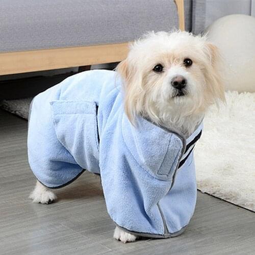 Dog Bathrobe Pet Cat Bath Towel For Small Medium Large Dogs Microfiber Super Absorbent Pet Take Bath Supplies Drying Noble Towel
