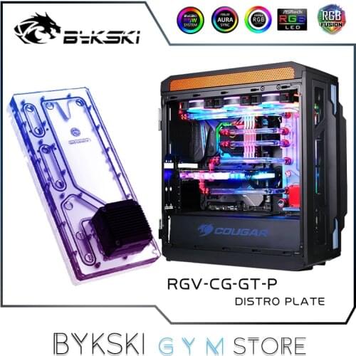 Bykski Distro Plate For COUGAR Gemini T Case, 360 Radiator Water Cooling Loop Solution, 12V/5V RGB SYNC, RGV-CG-GT-P