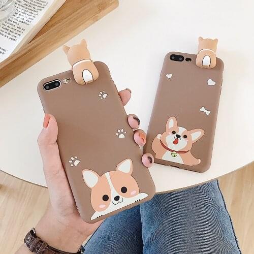 Welsh Corgi Dog Case Soft TPU Puppy Toy Cases for iPhone 11 Pro X XS Max XR 6 6S 7 8 Plus Cover Protect Phone Cases Fundas