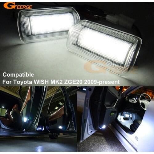 For Toyota WISH MK2 ZGE20 2009-present Excellent Ultra bright Smd LED Courtesy Door Light Bulb No OBC error car Accessories