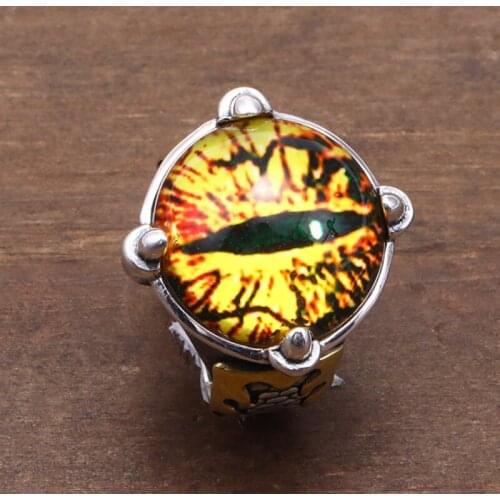 925 STERLING SILVER Mens punk Jewelry STONE Ring A4987