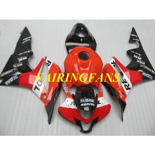 Injection Fairing kit for HONDA CBR600RR F5 07 08 CBR 600 RR CBR 600RR CBR600 2007 2008 ABS Red Black Fairings set+gifts HJ47
