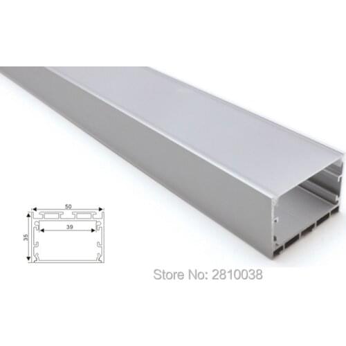10 X 2M Sets/Lot U shape aluminum profile for led strip light 65mm wide square alu led profile for ceiling wall lighting