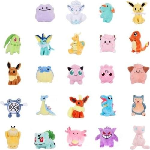 Cool 15-26cm plush Charizards Laprass Squirtles Psyducks Jigglypuffs Venusaurs Eevees Igglybuffs Poliwhirls kids christmas gift