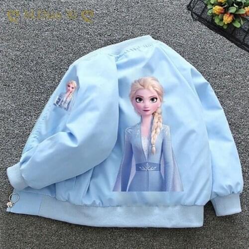 Autumn New Childrens Clothing Cartoon Elsa Jacket Boys Girls Baby Outing Clothes Jacket Children Zipper Cardigan Jacket