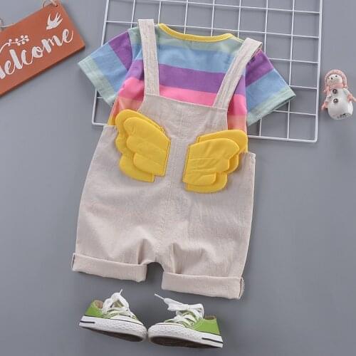 BibiCola Summer Children Baby Girls Clothing Sets Kids Tracksuit 2PCS Cotton Sport Suit Flower Letter Tops+shorts kids clothes