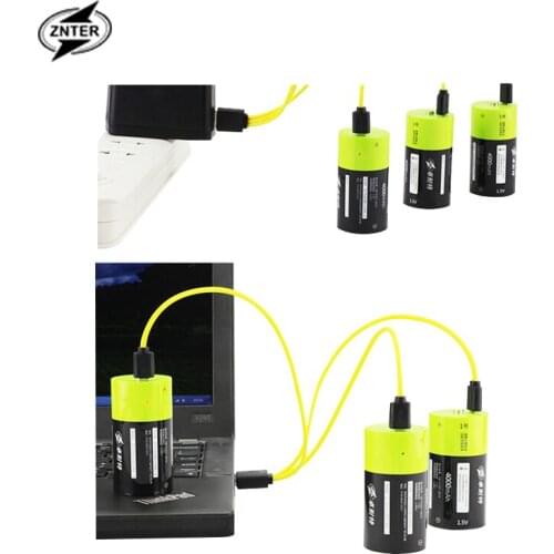 2pcs 1.5v Lithium li-polymer 4000mAh D size rechargeable battery D type for flashlight,medical devices ect. + USB charging line