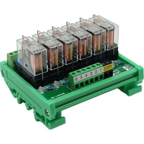 2~24 Channels Terminal Converter Module for Omron Relay G2R-1-E SPDT 16A PNP/NPN PLC Signal Amplifier Board 24V or 12V DIN Rail