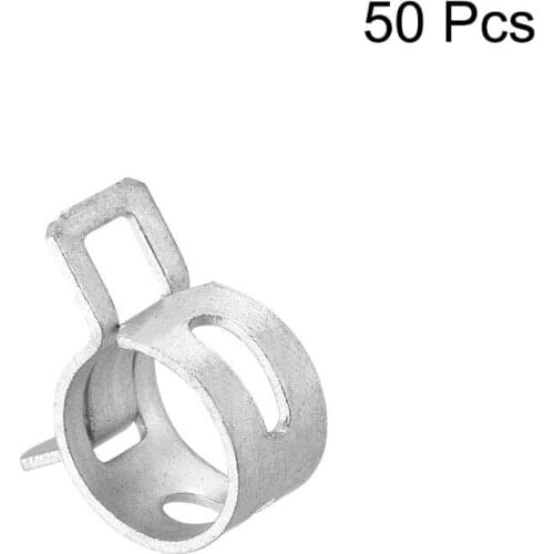 MroMax Steel Band Clamps 65Mn Manganese Steel Dacromet Inner Diameter 7/8/9/10/11/12mm Thickness 0.6/0.7/0.8mm Pipe Hose Clamps