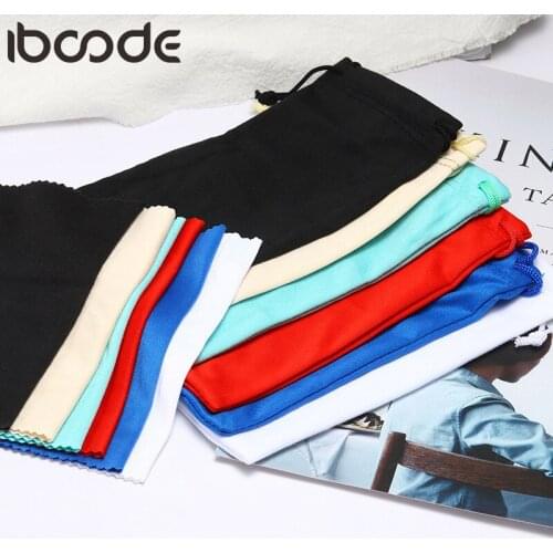 Iboode Soft Glasses Cloth Carry Bag Set Sunglasses Reading Glass Case Dustproof Eyeglasses Storage Pouch Eyewear Accessories New