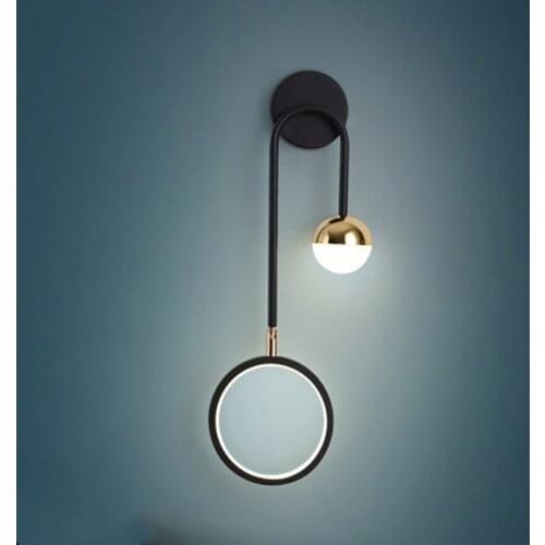 Nordic Led Wall Lamp with Mirror Minimalist for Bathroom Bedside Living Room Decoration Accessories Indoor Lighting Fixture 2021