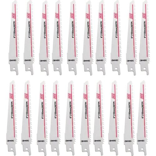 20Pcs New Reciprocating Saw Blades 150x19x0.9mm HCS Saw Blade Reciprocating Sawblade For Wood PVC