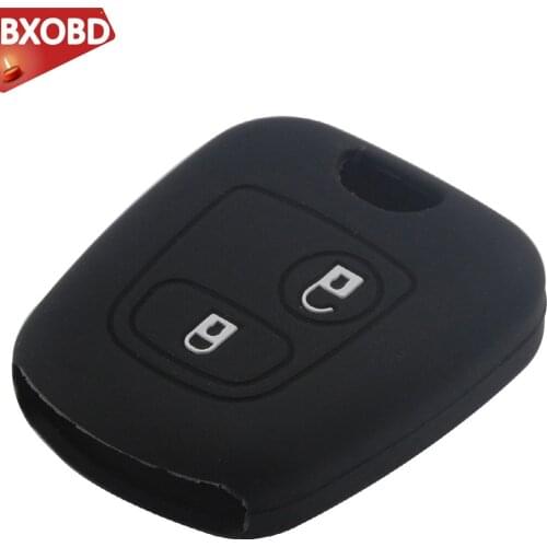New Key Remote Car Silicone Rubber Case Cover For Peugeot 107 206 307 207 408 Key Protector Holder Shell 2 Buttons