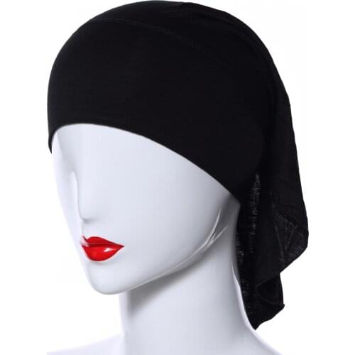 2020 New Muslim Women Scarf Turbans Head For Women Headscarf Hijab Underscarf Caps Womans Hijabs Cotton Chemo Cap