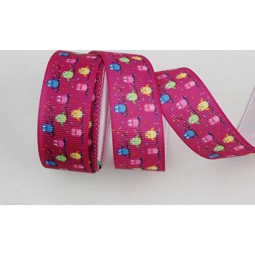 Owl printed grosgrain ribbon DIY handmade,Wedding decoration materials 16mm 22mm 25mm 38mm 57mm 75mm