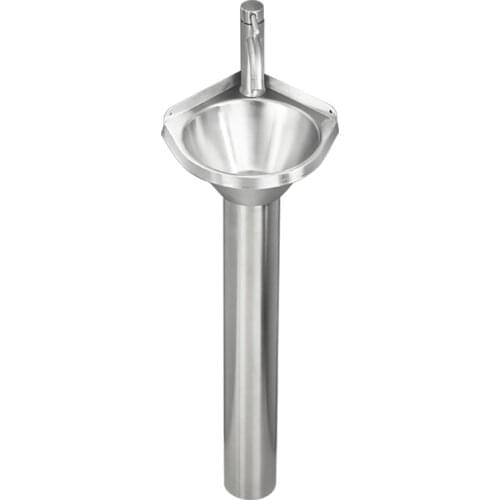 Dadian 304 stainless steel wash basin bathroom floor-standing triangle wash basin small apartment angle pedestal basin