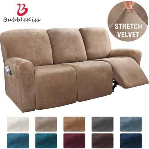 Bubble Kiss Furniture Protector Covers Home Solid Color Slip-Resistant Sofa Cover Elastic Universal Adjustable Sofa Case Decor