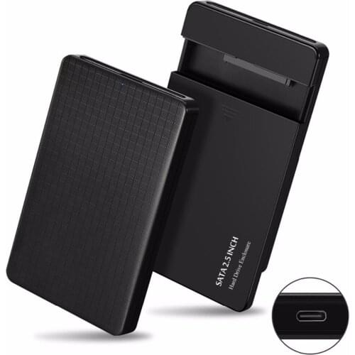 Zihan USB-C Type-C to 2.5 Inch SATA SSD HDD External Hard Disk Enclosure for Laptop & PC