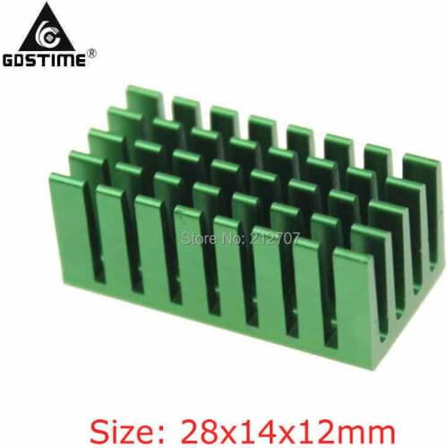 20 Pieces/lot Gdstime 28x14x12mm Chip IC MOS VGA Card Cooling Heatsink With 3M Tapes