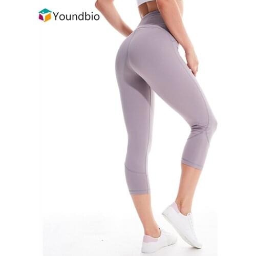 2021 High Waist Leggings Sport Women Calf Length Pants Capri Yoga Pant Gym Workout Female Fitness Tights Mallas Deporte Mujer