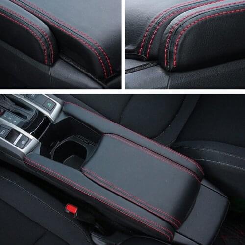 3pcs/set Center Armrest Box Leather Case Cover Skin For 2016 2017 Honda Civic