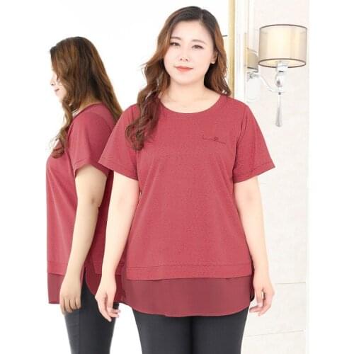 4XL To 10XL Plus Size Blouse Women Tops Casual Summer Shirts Thin Short Sleeve Elegant Casual Blusas Femme T20040