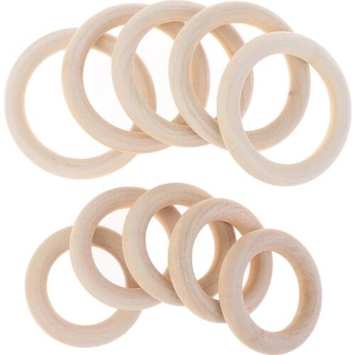 5pcs Wood Teething Children Goods DIY For Nursing Necklace Rattles Wooden Blank Rodent Bpa Free Mamihome Maple Wooden Ring