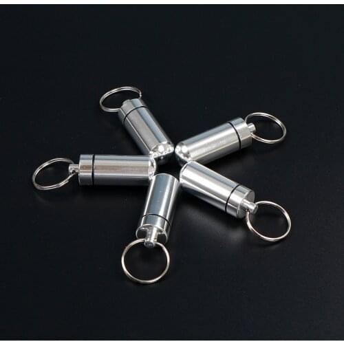 5PCS Waterproof Pill Holder Box Aluminum Medicine Drug Bottle 10g 48*17mm New