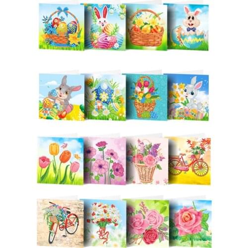 Diamond Painting Greeting Cards Christmas Postcards DIY Festival Embroidery Greet Cards Gift 3D Pop-Up Postcards with Envelope