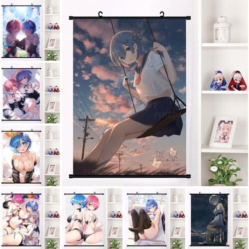 Bikini Girl Anime Hanging Plastic Scrolls Cartoon Character Poster Picture Print Canvas Painting Home Wall Art Decor Living Room