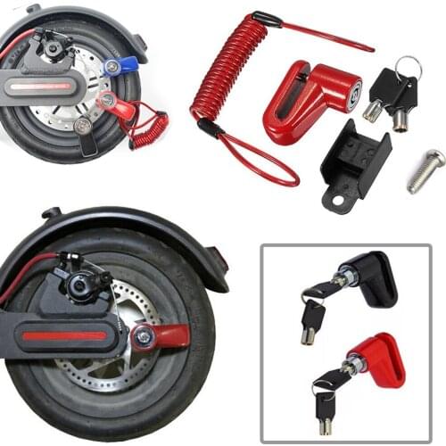 Scooter Lock Anti-Theft Disc Brakes Lock with Steel Wire For Xiaomi M365 Electric Scooter Skateboard Wheels Lock Disc Brake