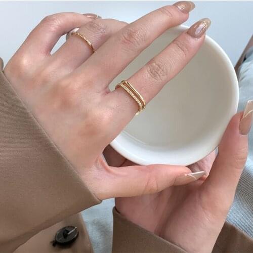 Aesthetic Square Crystal Rings for Women New Fashion Luxury Designer Wedding Handmade Adjustable Party Jewelry Gift Accessories