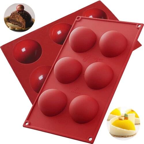 Chocolate Sphere Mold Silicone Half Ball Mold Hemisphere Shape Silicone Chocolate Cake Mousse Dessert Baking Pan Pastry Bakeware