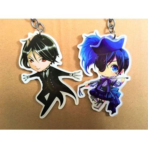 G630 Black Butler Anime keychain/mobile phone charms/strap Ciel Phantom hive Sebastian Joker Dagger Elizabeth Lizzy Snake
