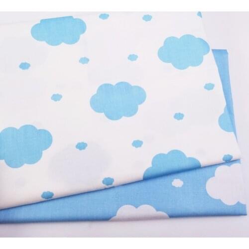 Cloud Printed Cotton twill fabric Kids Cotton cloth for DIY Sewing Quilting Fat Quarters Material For Baby&Child