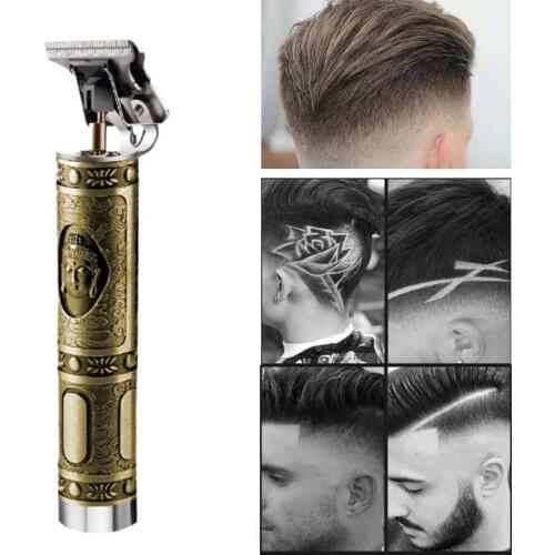 KM-1974 Professional Hair Clipper Barber Carving Crafs Buddha Retro Cordless Trimmer Men T-shape Hair Cutting Machine